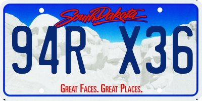 SD license plate 94RX36