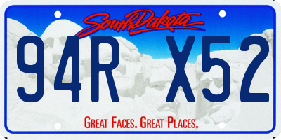 SD license plate 94RX52