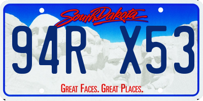 SD license plate 94RX53