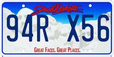 SD license plate 94RX56