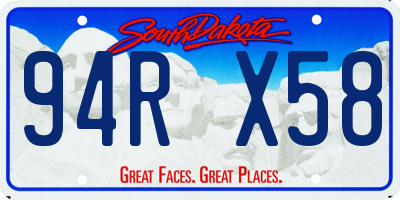 SD license plate 94RX58