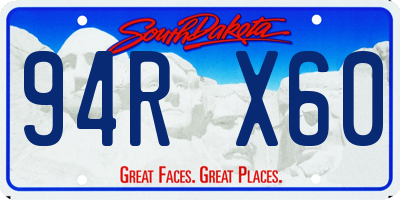 SD license plate 94RX60