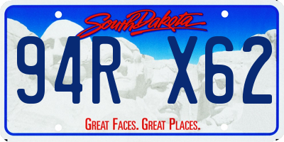 SD license plate 94RX62
