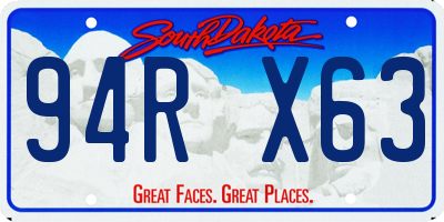 SD license plate 94RX63