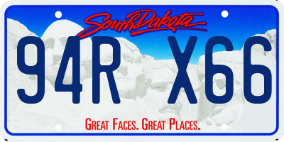 SD license plate 94RX66