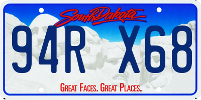 SD license plate 94RX68