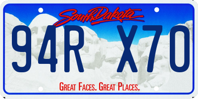 SD license plate 94RX70