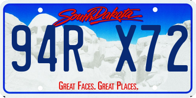 SD license plate 94RX72