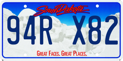 SD license plate 94RX82