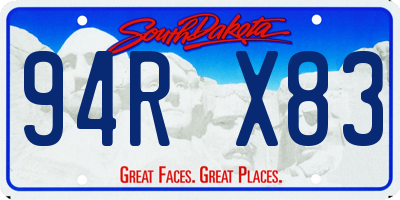 SD license plate 94RX83