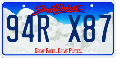 SD license plate 94RX87