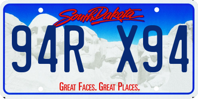 SD license plate 94RX94