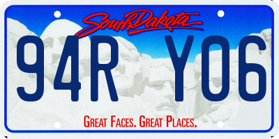 SD license plate 94RY06