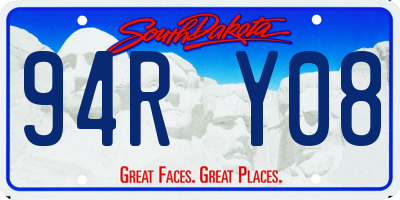 SD license plate 94RY08