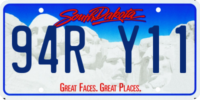 SD license plate 94RY11