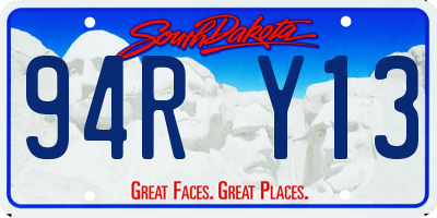 SD license plate 94RY13