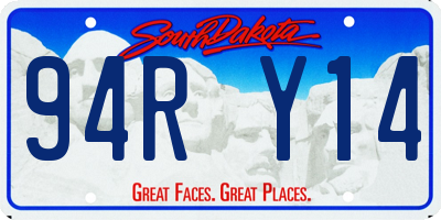SD license plate 94RY14