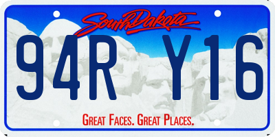 SD license plate 94RY16