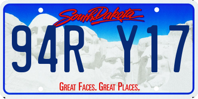 SD license plate 94RY17