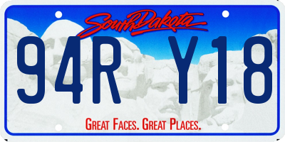 SD license plate 94RY18