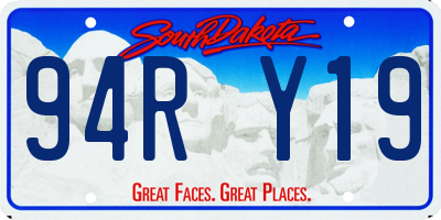 SD license plate 94RY19