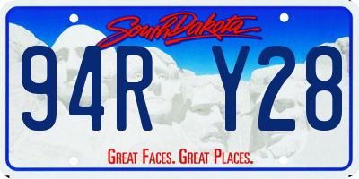 SD license plate 94RY28