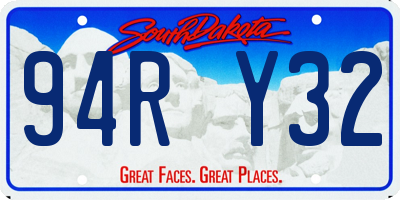 SD license plate 94RY32