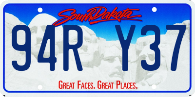 SD license plate 94RY37
