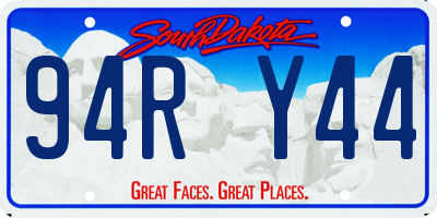 SD license plate 94RY44