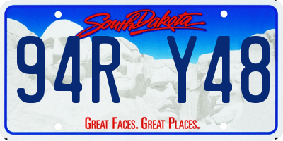 SD license plate 94RY48