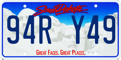 SD license plate 94RY49