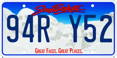 SD license plate 94RY52
