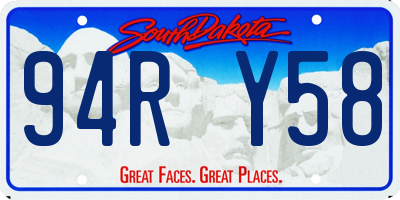 SD license plate 94RY58