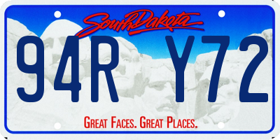 SD license plate 94RY72