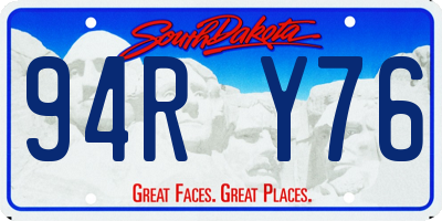 SD license plate 94RY76