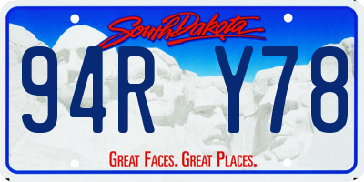 SD license plate 94RY78