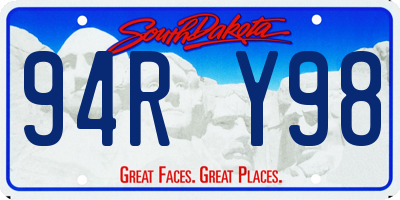 SD license plate 94RY98