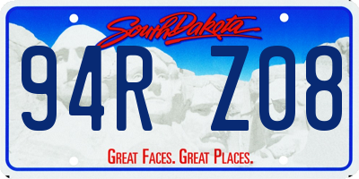 SD license plate 94RZ08