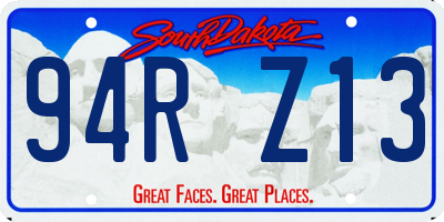 SD license plate 94RZ13