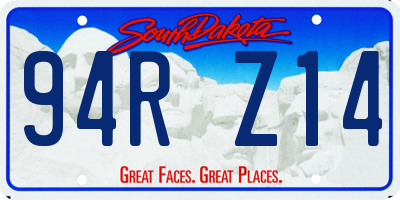 SD license plate 94RZ14