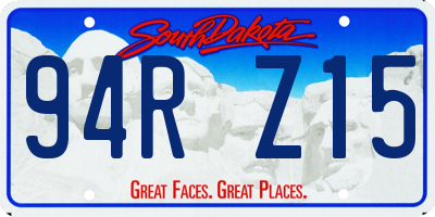 SD license plate 94RZ15