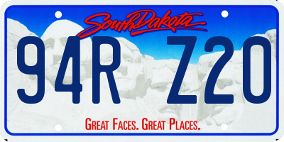 SD license plate 94RZ20