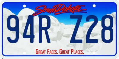 SD license plate 94RZ28