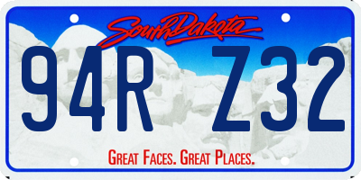SD license plate 94RZ32