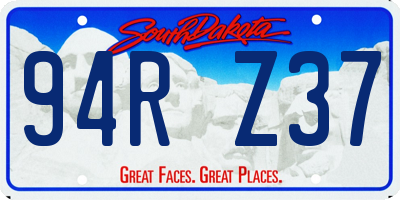 SD license plate 94RZ37
