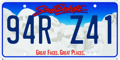 SD license plate 94RZ41