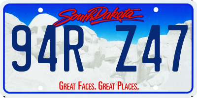 SD license plate 94RZ47