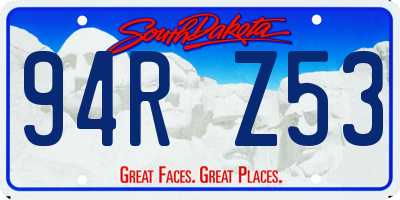 SD license plate 94RZ53