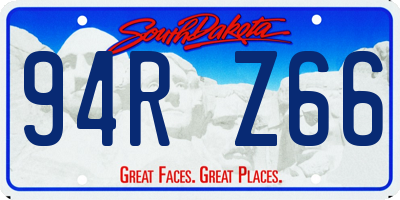 SD license plate 94RZ66