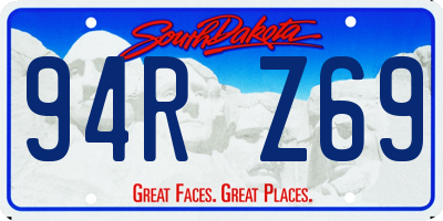 SD license plate 94RZ69